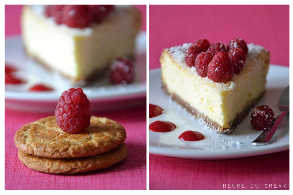 cheesecake coco framboises