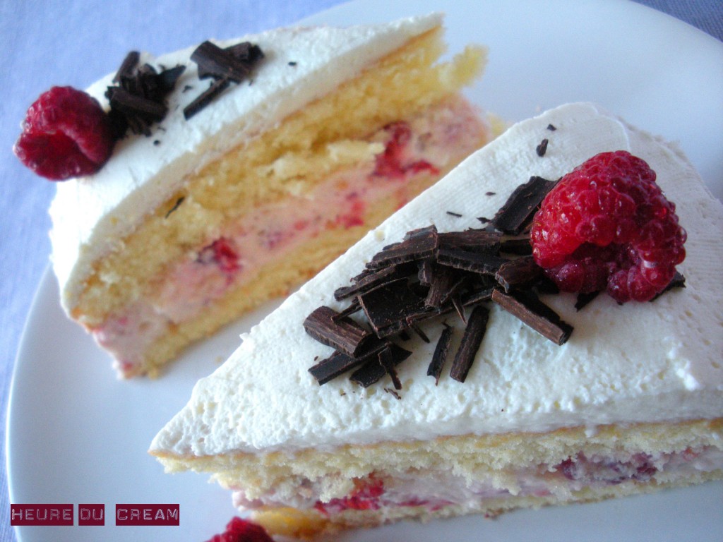 gâteau aux framboises