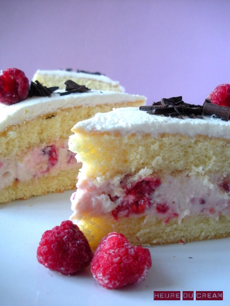 gâteau aux framboises