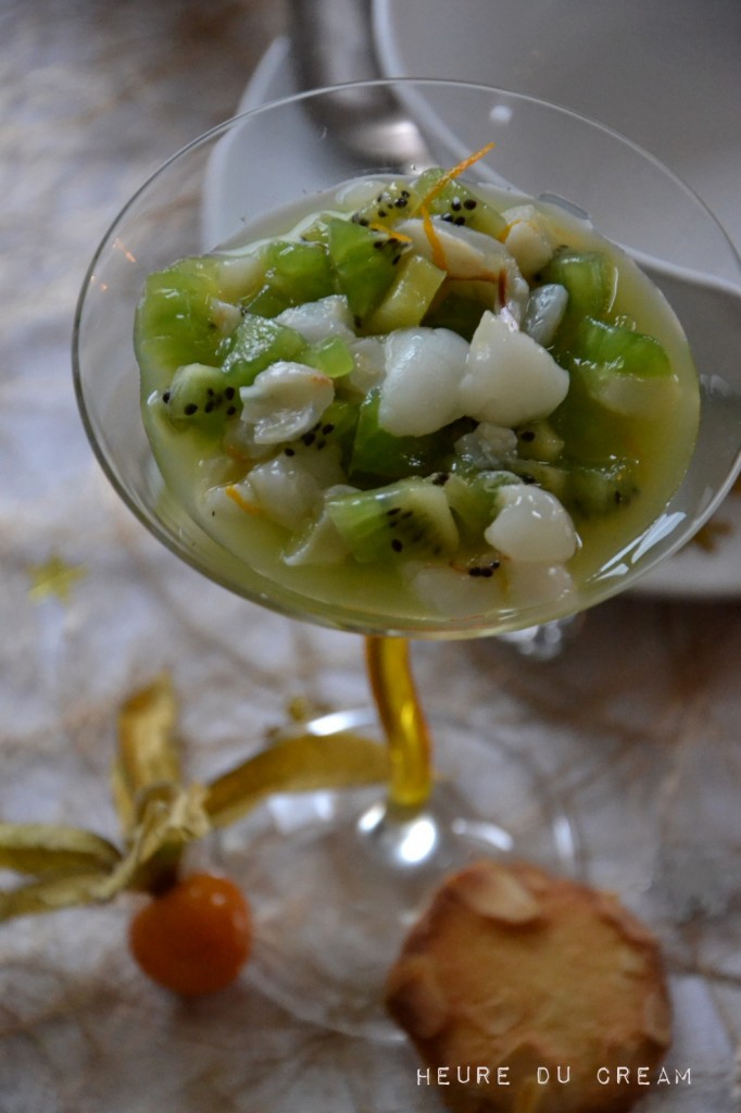 salade kiwi lichtis