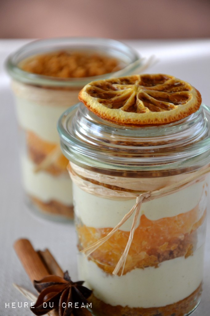 Trifle de Noël, pain d'épices et clémentines