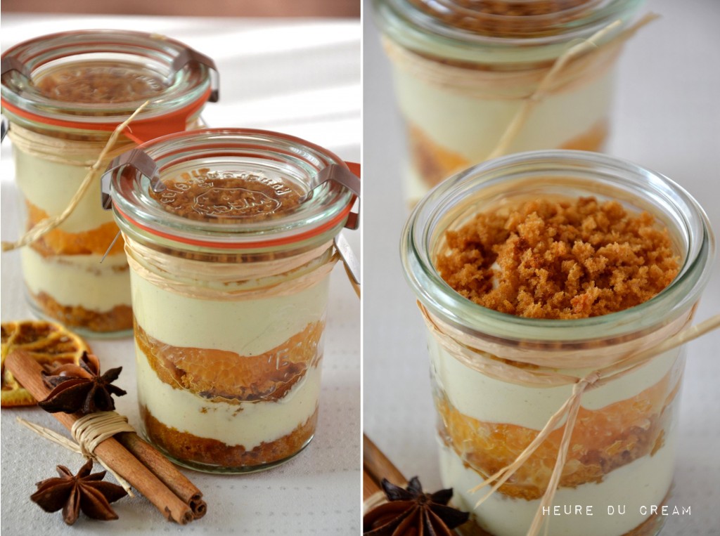 Trifle de Noël, pain d'épices et clémentines