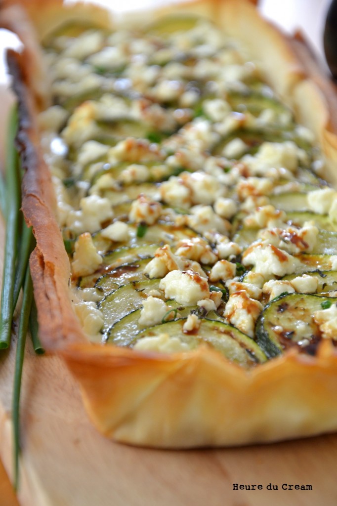 Tarte feta courgettes