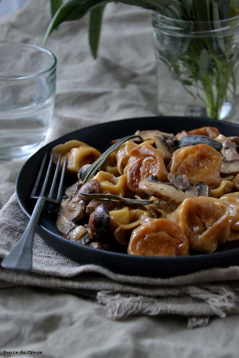 Tortellini à la courge et aux champignons