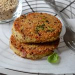 Galettes de quinoa, bacon et brocoli