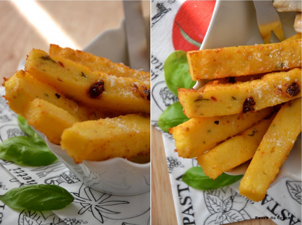 Frites de polenta aux tomates séchées