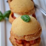 Choux façon caprese, tomate mozzarella