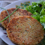 Galettes de quinoa, ciboulette, parmesan