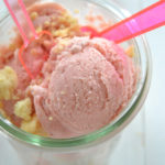 Glace fraise rhubarbe