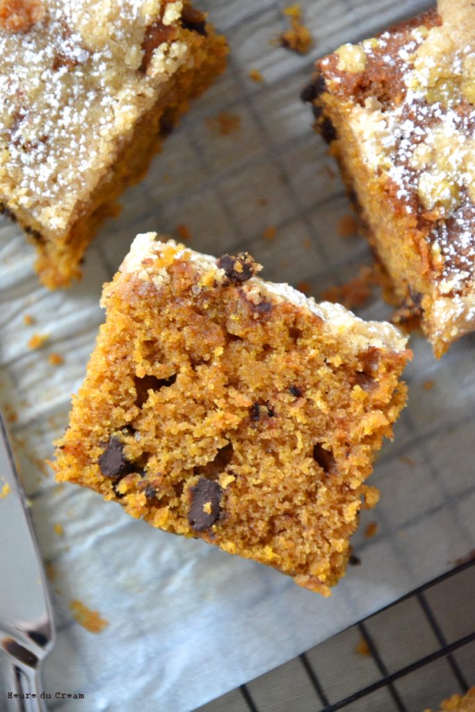 Crumb cake au butternut et pépites de chocolat