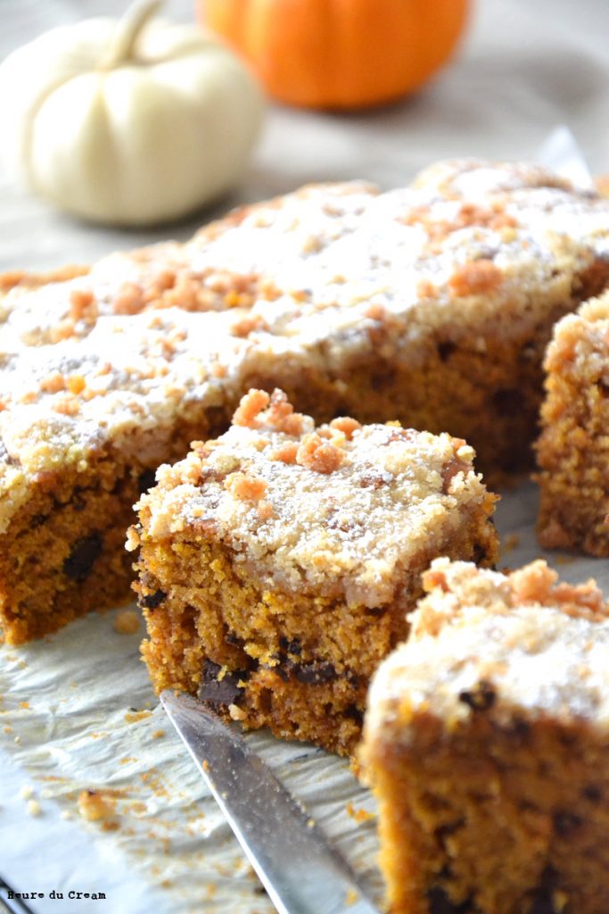 Crumb cake au butternut et pépites de chocolat