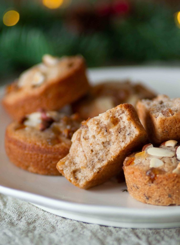 financiers noël fruits confits